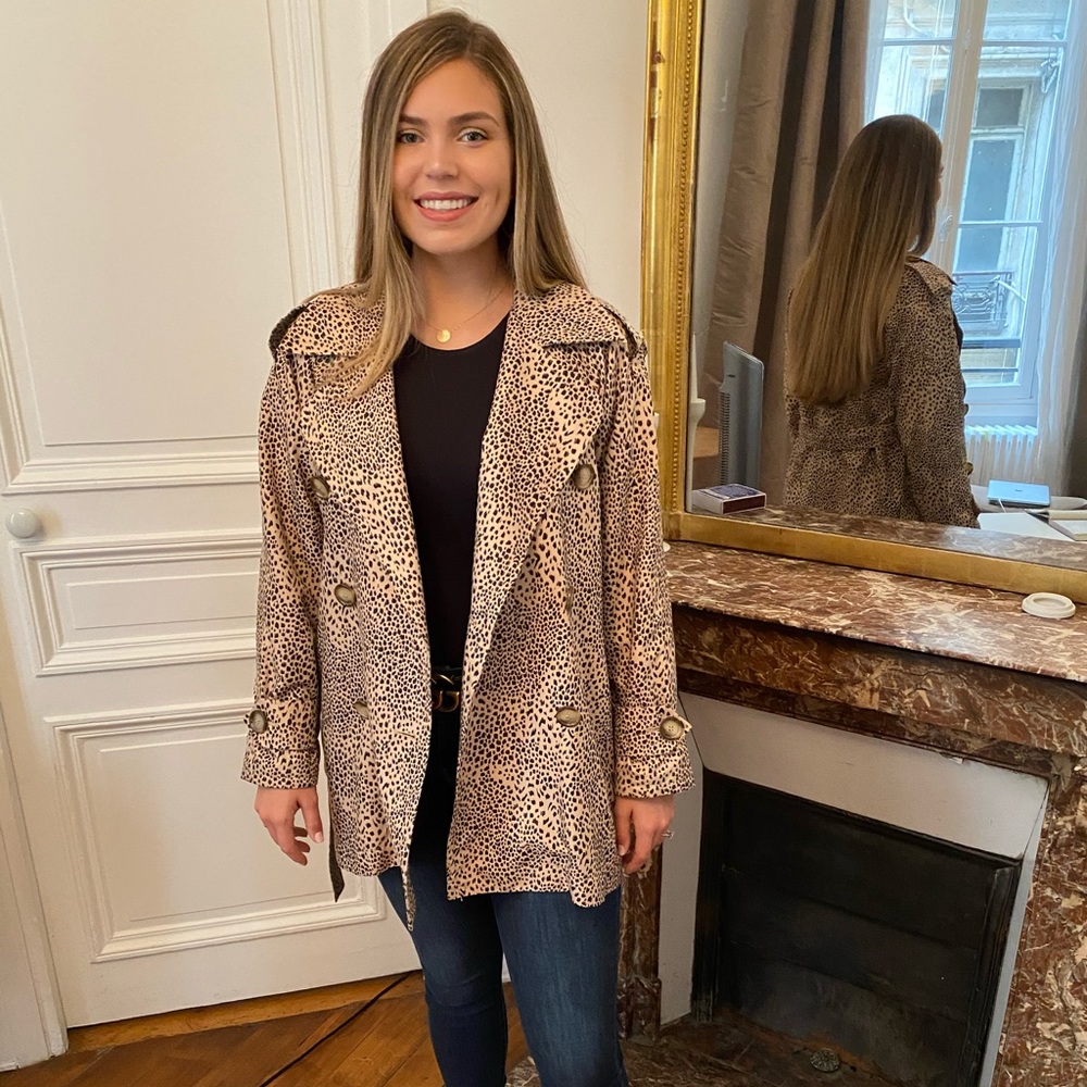 Yves Saint Laurent Leopard Trench